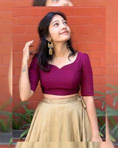 Crop_Tops_With_Saree_Style,_Crop_Top_Lehenga_From_Saree,_Crop_Top_For_Pattupavada,_Skirt_And_Crop_Top_From_Old_Saree,_Banaras_Skirt_And_Crop_Top,_Long(Unknown)